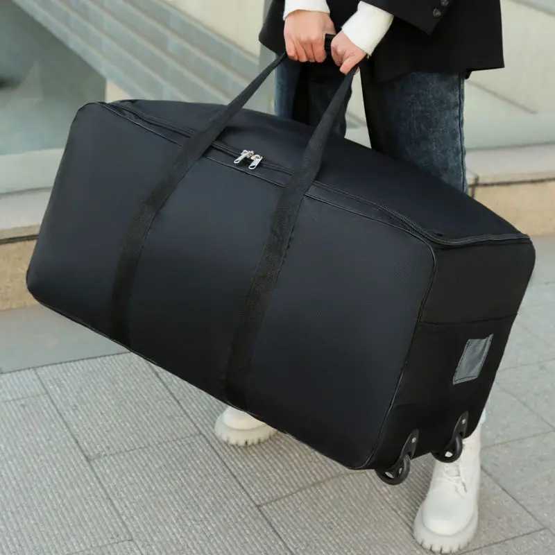 Foldable Wheel Bags Luggages Storage Bag with Wheels Large Capacity Carry On Luggage Carrier Expandable Trolley Suitcase CL240820