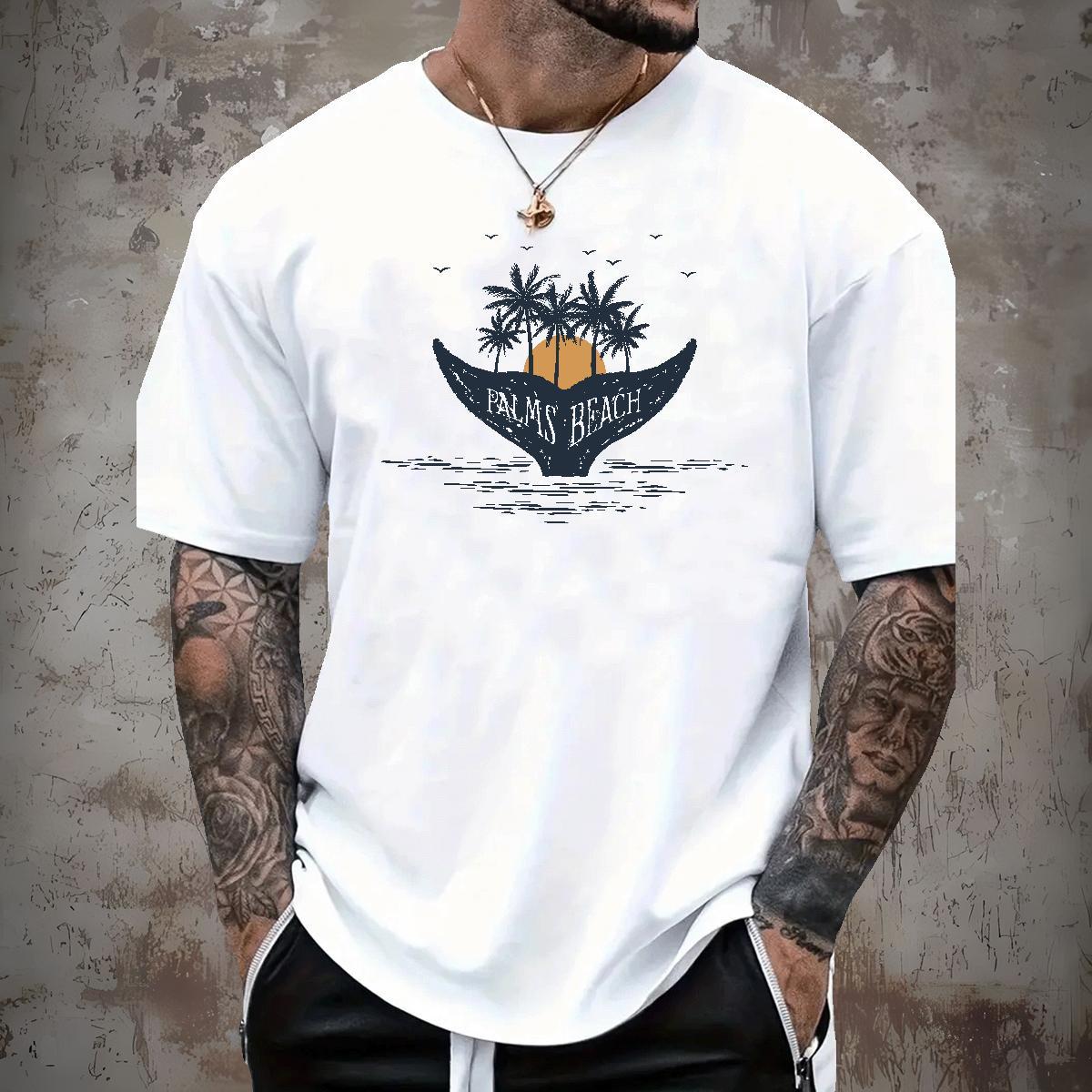 Fashion Tshirts sun Sports Casual 230g Pure Cotton Clothes Round Neck Short Sleeve Brand Men T Shirts Custom Printed