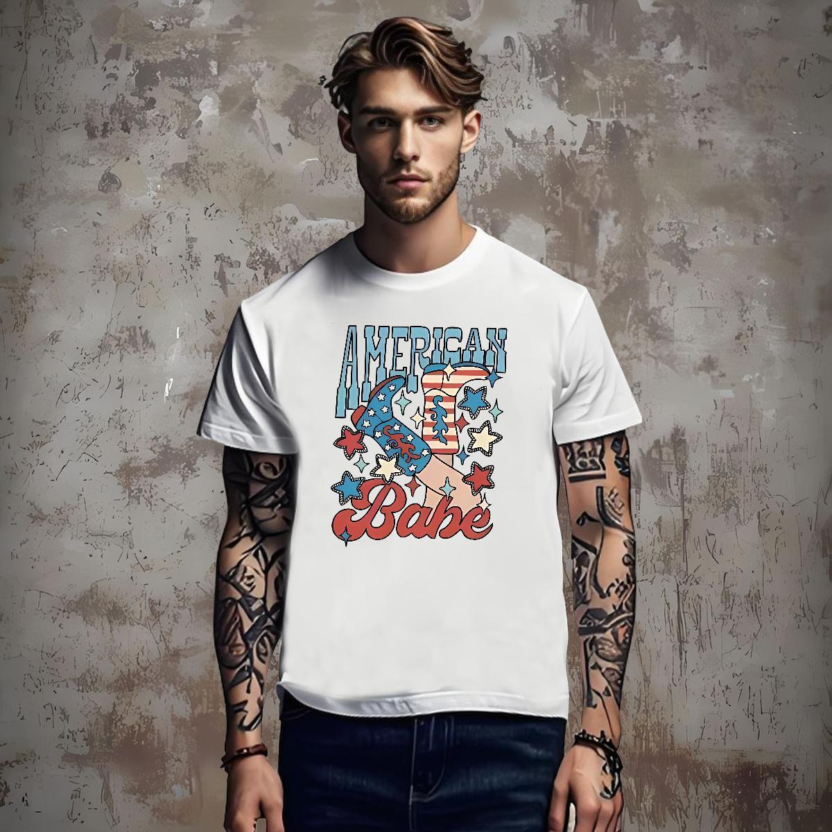 T Shirt For Man 230g 100% Cotton USA Beach Round Neck Short Sleeve Plus Size Cartoon Men Tops Tees 2024 Designer Free Shipping Tees Shirts
