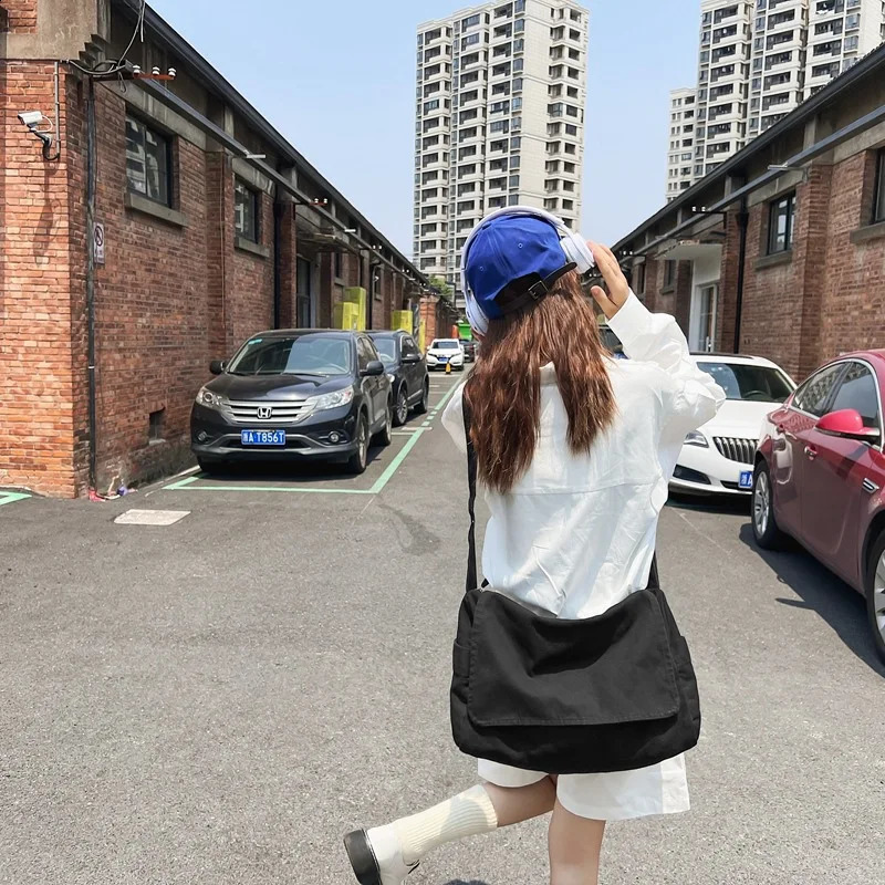 Large Capacity Canvas Womens Messenger Bag Vintage Handbag Canvas Shoulder Tote Bags Casual Handbag Crossbody Handbags 240819