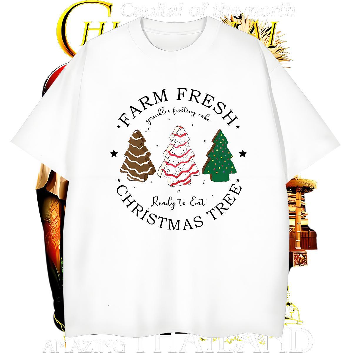 Brand T Shirt For Man Christmas Pure Cotton Daily Wear Anime 100% Cotton 230g Men Clothes T-Shirt Classic Casual Tops Shirt
