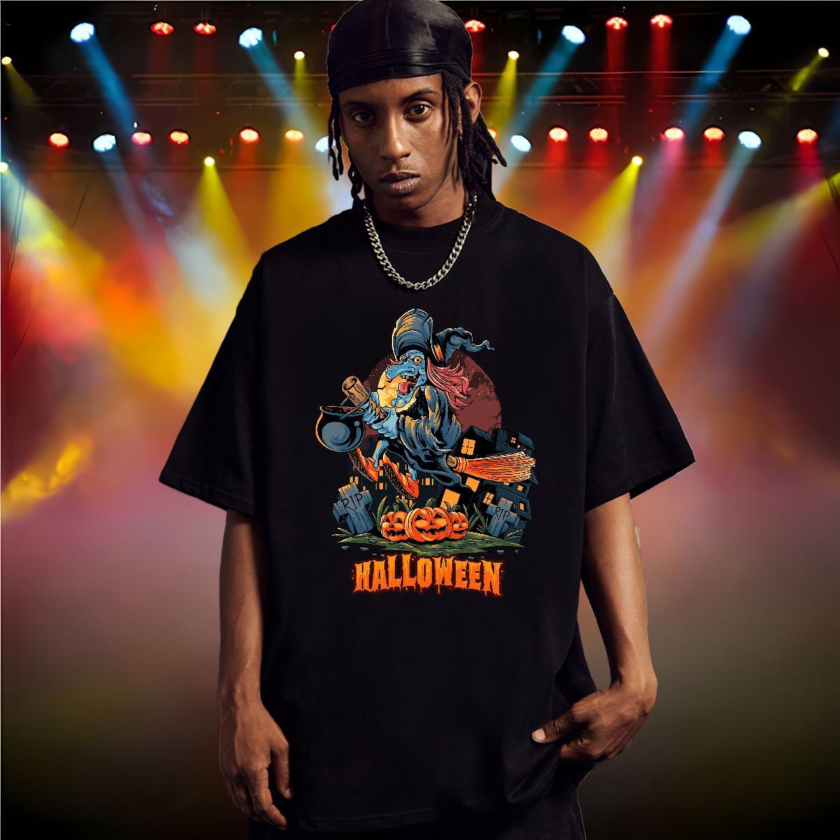 Comfortable T-Shirts pumpkin Short Sleeve O-Neck Outdoor Oversized 3XL 4XL 100% Cotton 230g Tshirt for Man Woman Factory Direct Wear