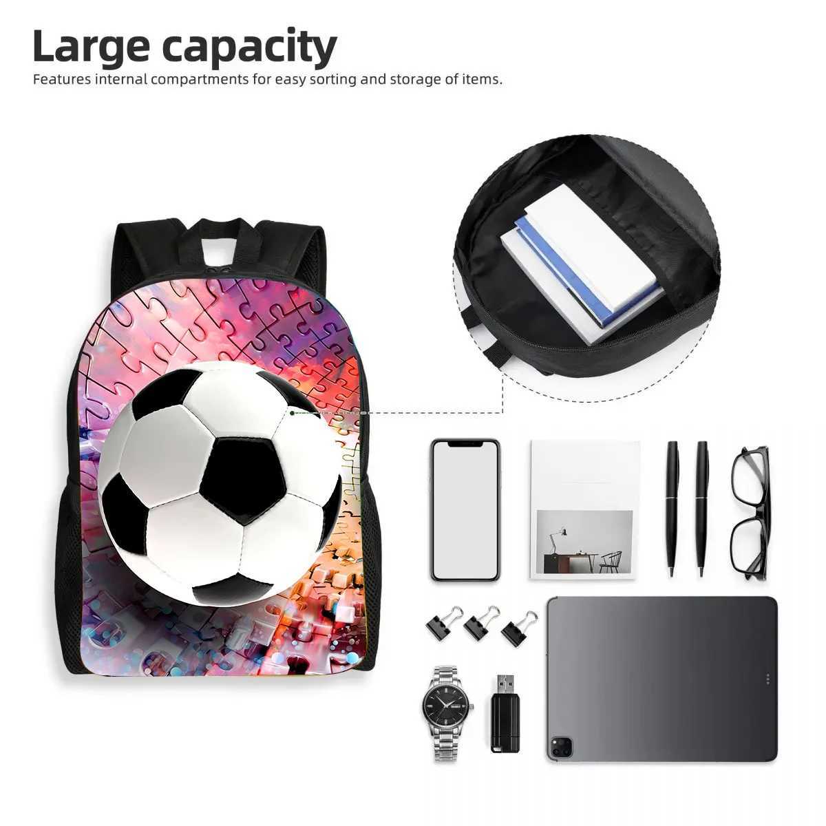 3Pcs Set School bags with Shoulder Bag Pencil bagCatoon School Bags for Boys Girls Kids Bags with Football PrintedLight Weight Y240820