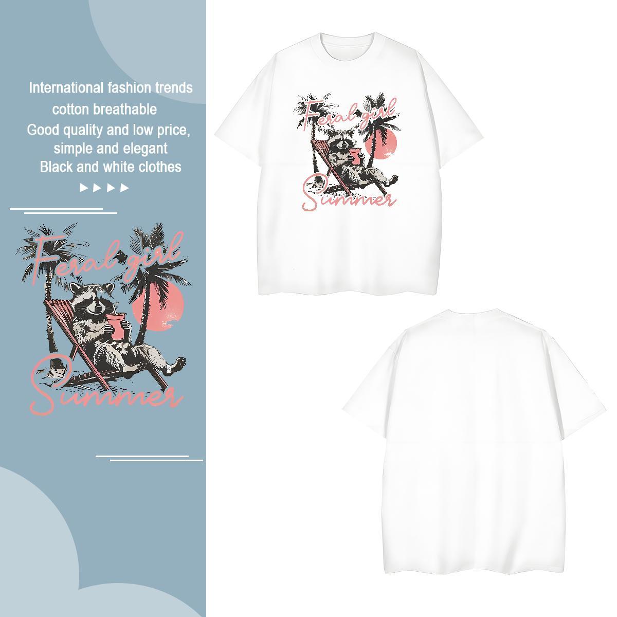 Classic T-Shirts bear Short Sleeve O-Neck Casual Custom Printed 230g 100% Cotton Tshirt for Man Woman Designer Clothes