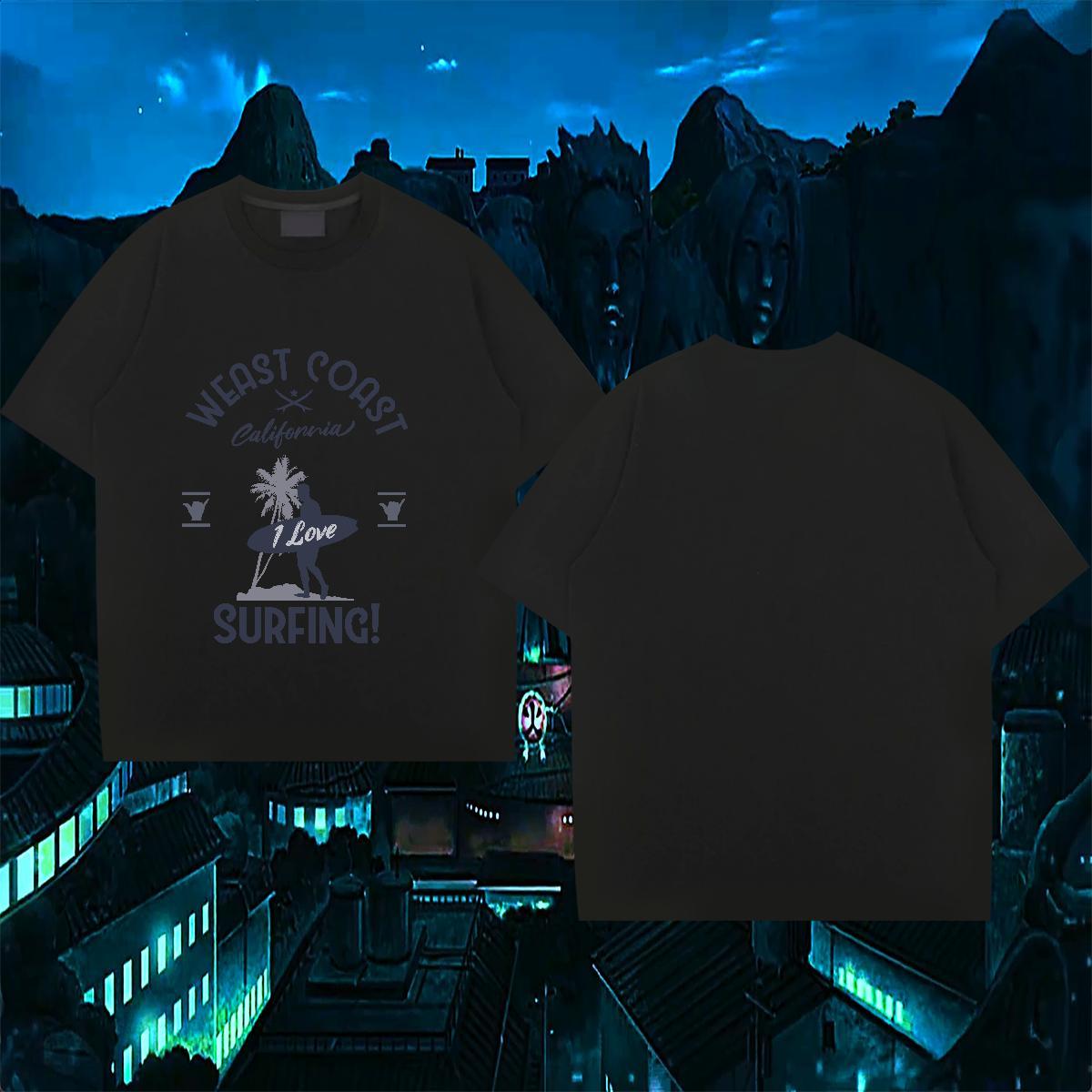 Brand sea 230g Cotton Men Clothes T-Shirt Street Casual Breathable Crew Neck T-Shirts 2024 Designer Custom Cartoon Tops Tees