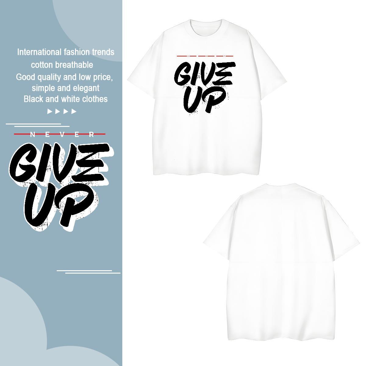 Cool letter T Shirts Men Hip Hop Men Tshirts 230g 100% Cotton 2024 Crew Neck Breathable Oversized Clothes