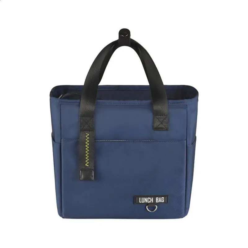 Yellow insulated lunch box large capacity food zipper storage bag cooler travel picnic handbag 241021