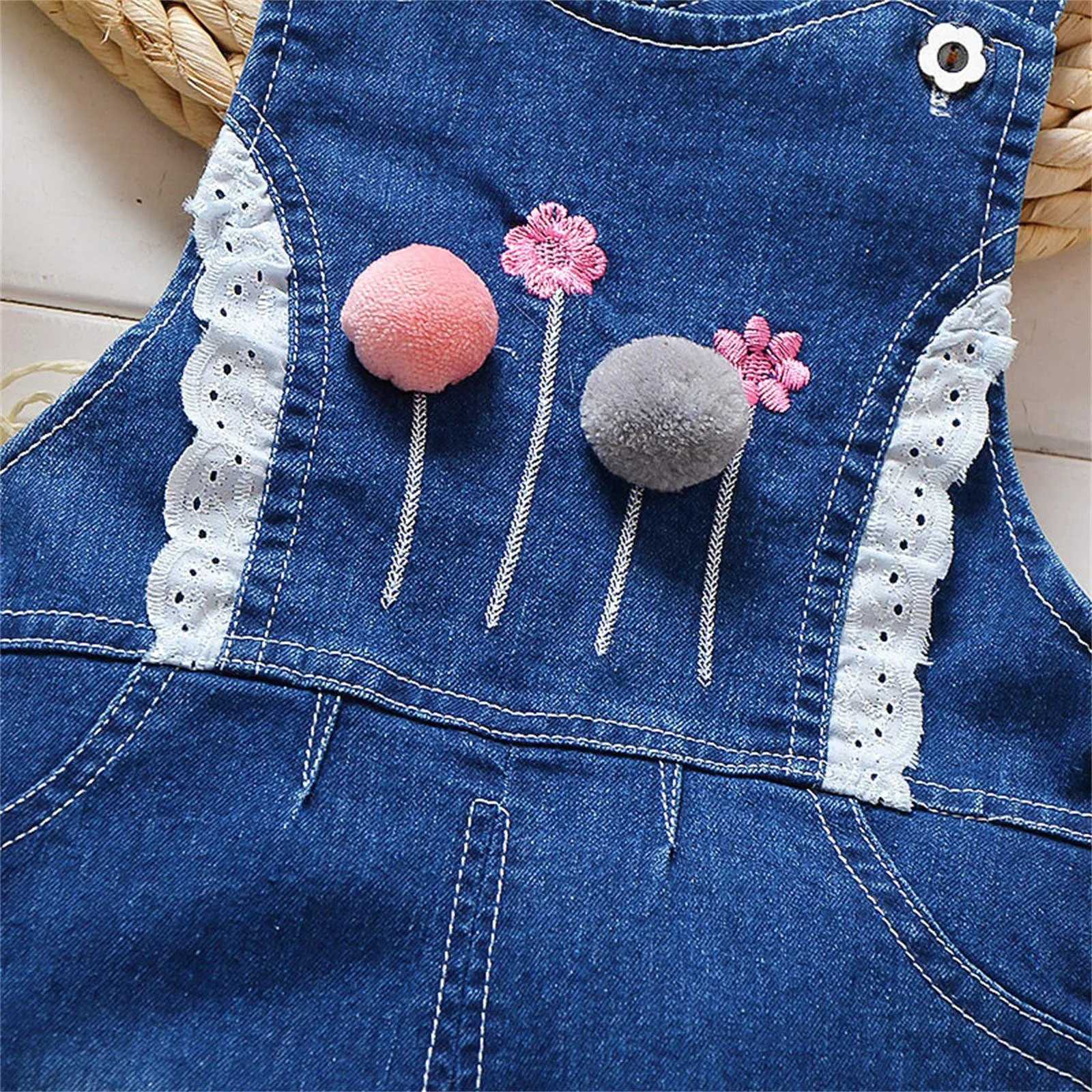Childrens sports legs summer pants baby jumpsuit baby coat denim shorts boys and girls wear 6 pieces of clothing for girls W240806