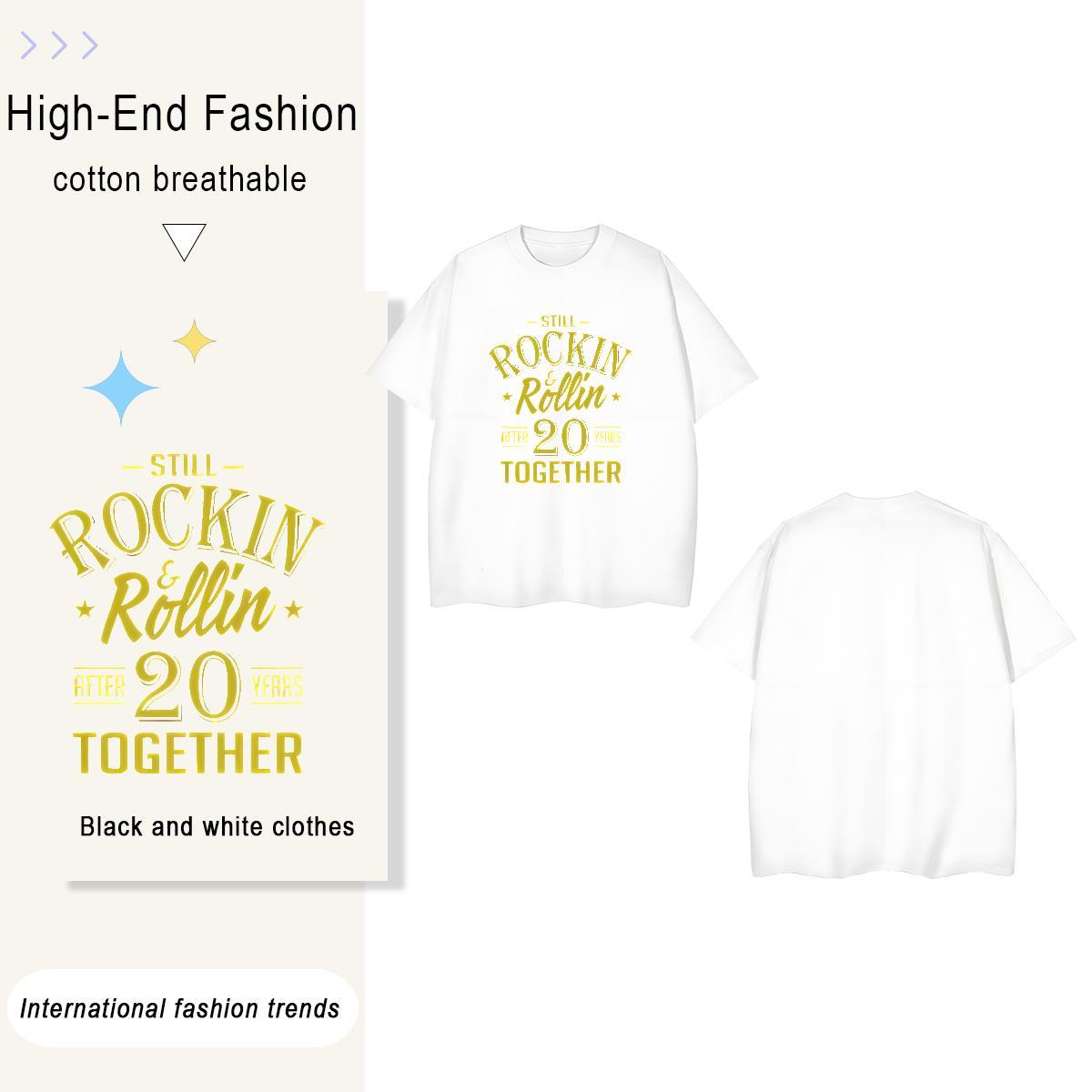 Unisex letter 230g Pure Cotton Men Clothes T-Shirt Hip Hop Breathable Soft T shirt Brand DIY Anime Top Tees