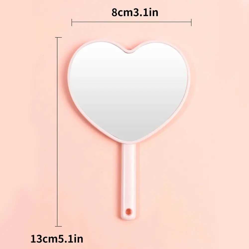 Love Makeup Mirror Handheld Makeup Mirror New Makeup Mirrors Sweet Girl Style Suitable for Carrying Around Y240819