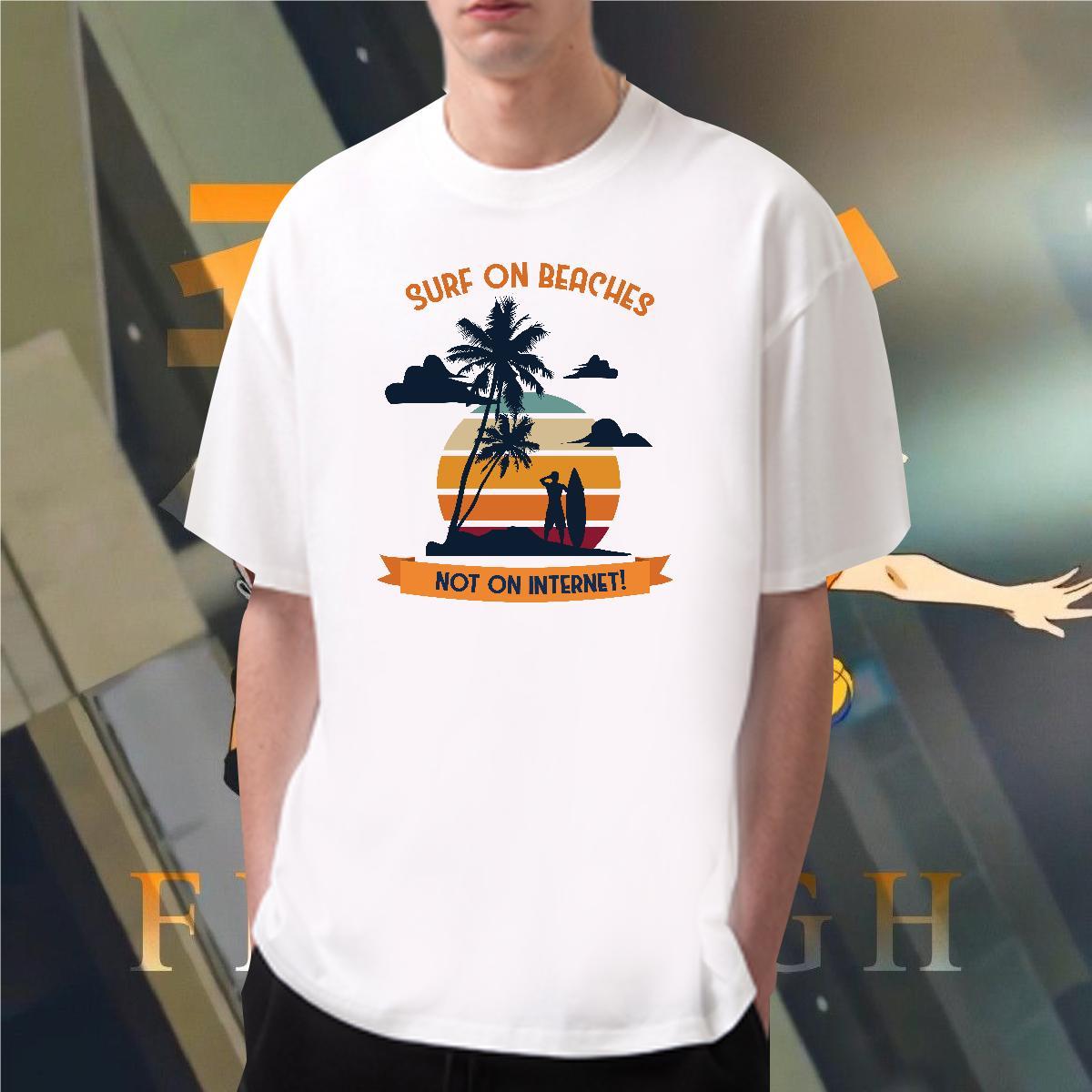 Designer beach 230g Cotton Couples T Shirts Beach Breathable Crew Neck Mens T Shirts Stylist Custom Print Oversized Tops Tees