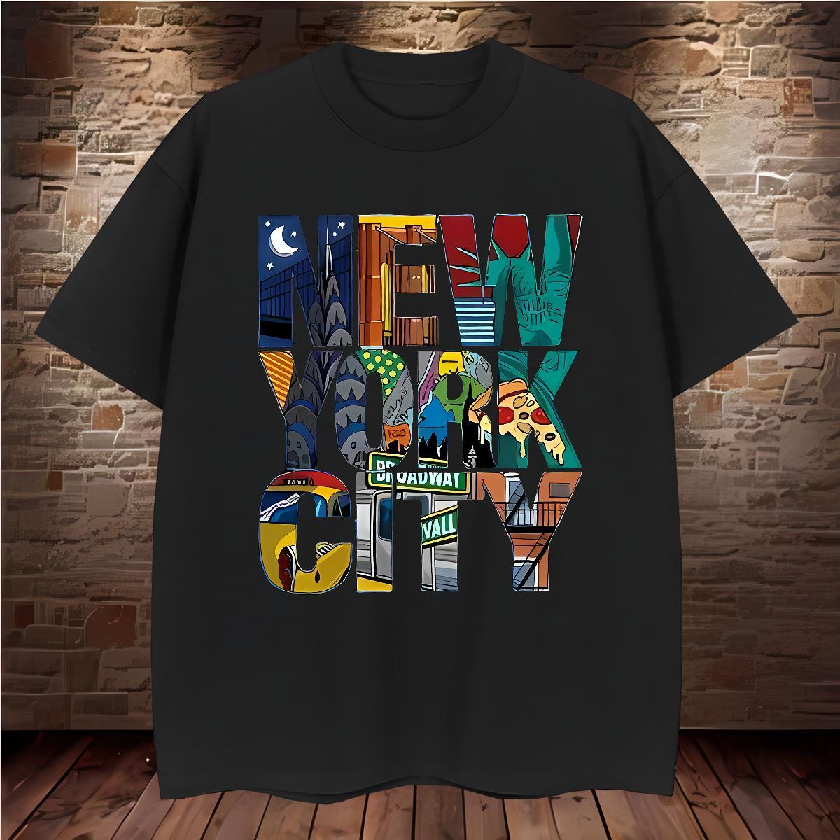 High Quality New York 230g Cotton Mens Tshirts Daily Outfit Pure Cotton Man T Shirts Free Shipping White Plus Size Polos