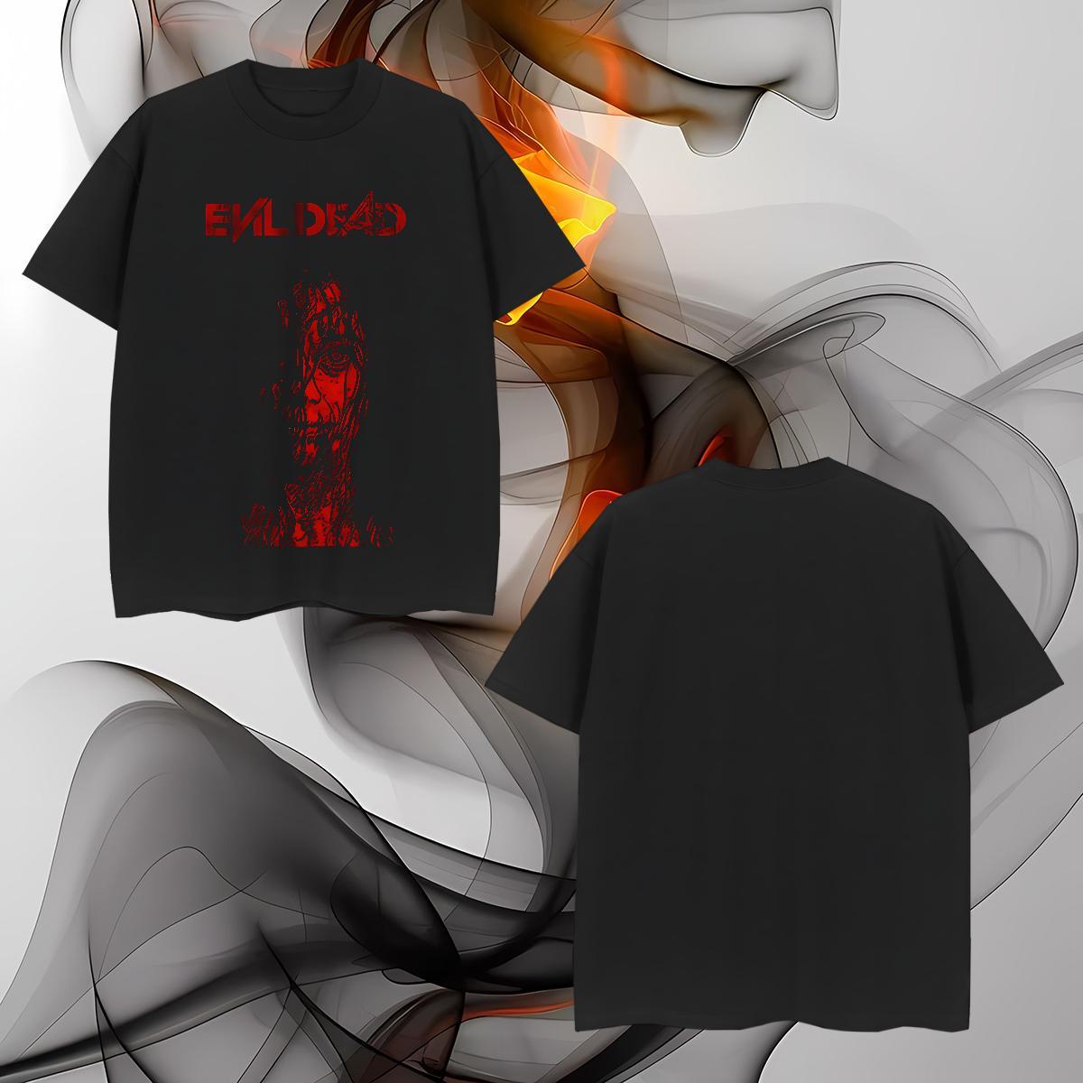Mens T Shirts 230g Cotton scary Sports Casual O-Neck Short Sleeve DIY Printed Men Tees 2024 Loose Fit Tees Shirts