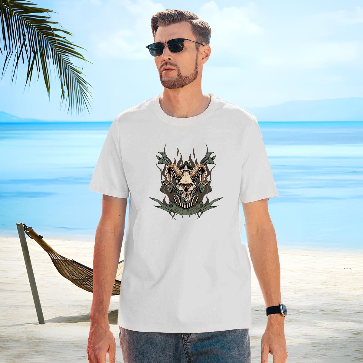 Popular Men T Shirts shape Breathable Sport Graphic 230g Pure Cotton Men Clothes T-Shirt New Arrival Polos