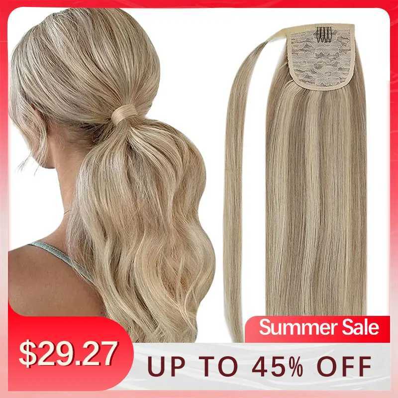 VeSunny ponytail human hair 14-22 high gloss ponytail extension 100% real human ponytail hair extension 80g/set female W240817