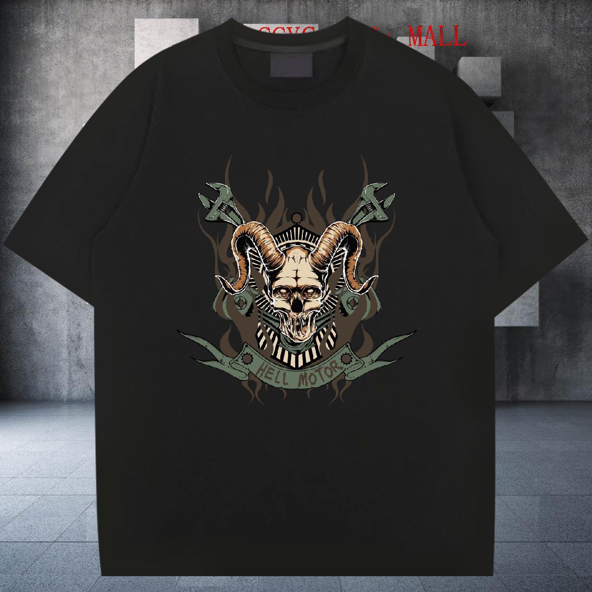 TOP Quality T-Shirts for Men shape Breathable Crew Neck Daily Outfit Anime 230g 100% Cotton Men Tshirts New Tops