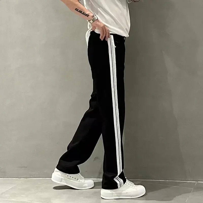 Trousers White Straight Mens Jeans Retro Mens Jeans Classic Denim Fashion Pocket 90s Street Loose 240819