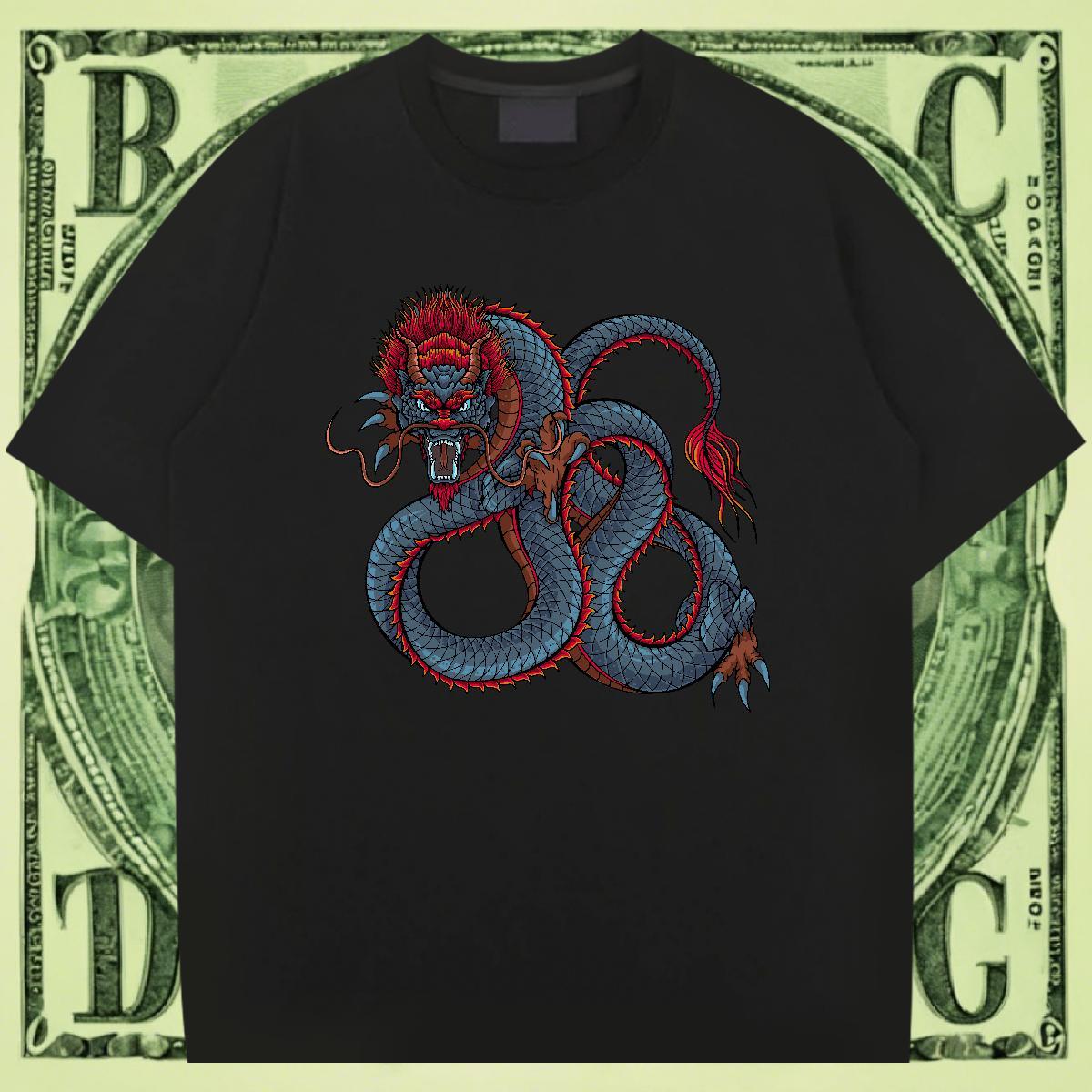 Cool Tshirts Hip Hop Street 230g Pure Cotton Customized Print Breathable Crew Neck ferocity Man T Shirts Fashion Wear