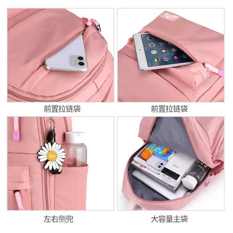 Orthopedic School Bag Child with Wheels Waterproof Primary Student Backpack Travel Bagpack for Teenage Girls Trolley Schoolbags Y240820