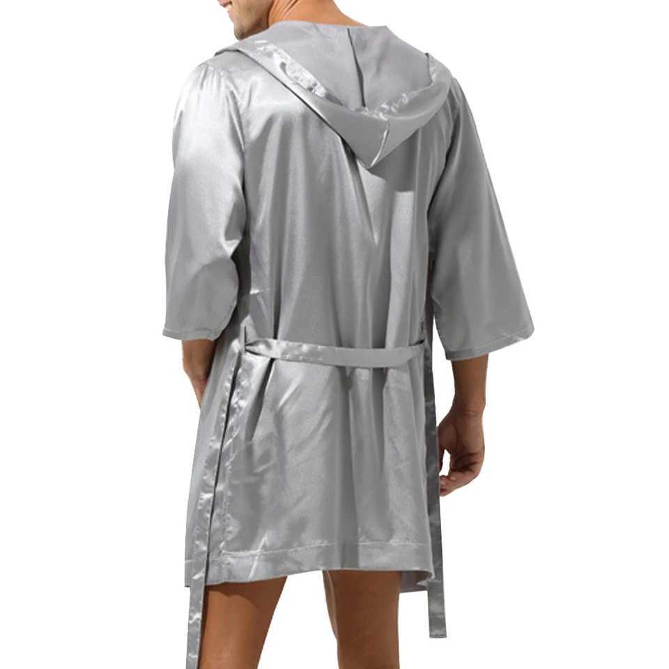 Mens pajamas hoodies loose satin pajamas cardigans pajamas pajamasW240719