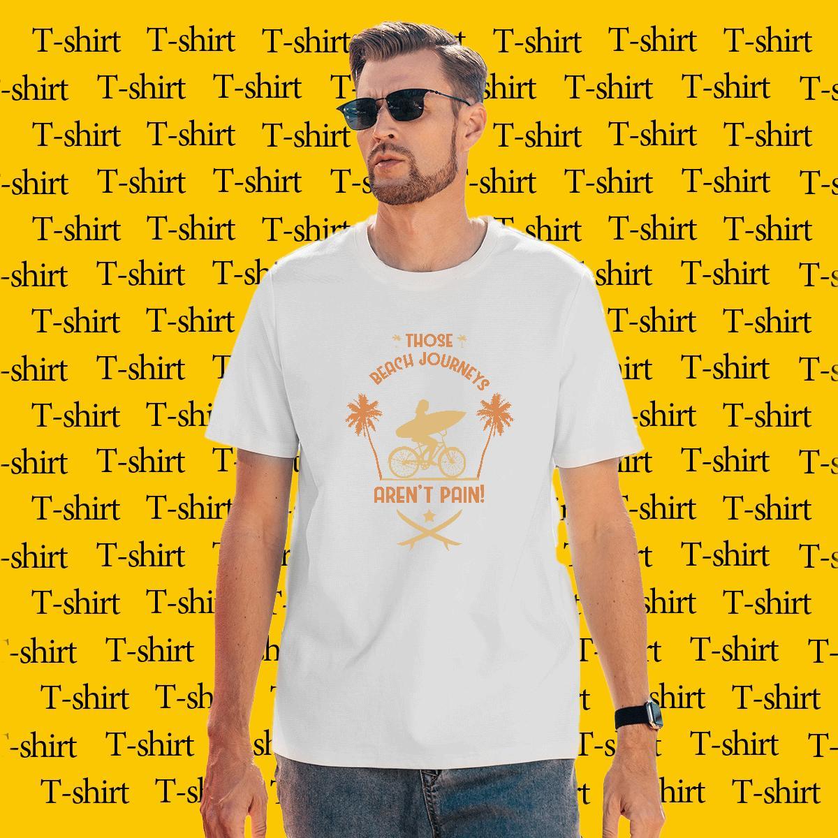 Cool sea 230g Cotton Couples T Shirts Spring Summer Breathable Crew Neck Men T Shirts Fashion Custom Print Plus Size Polos