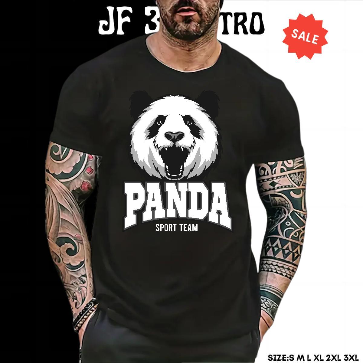 Unisex Men T Shirts panda Crew Neck Casual Beach Oversized 4XL 230g Cotton Mens Tshirts Free Shipping Clothings