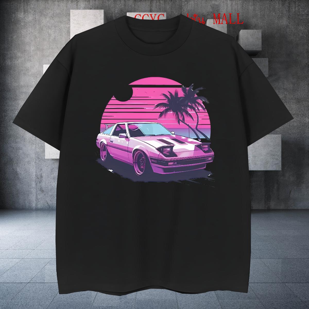 Cool Design car T Shirts Men Sports Casual Mens Tshirts 230g Pure Cotton Designer Short Sleeve O-Neck Customized Print Clothes