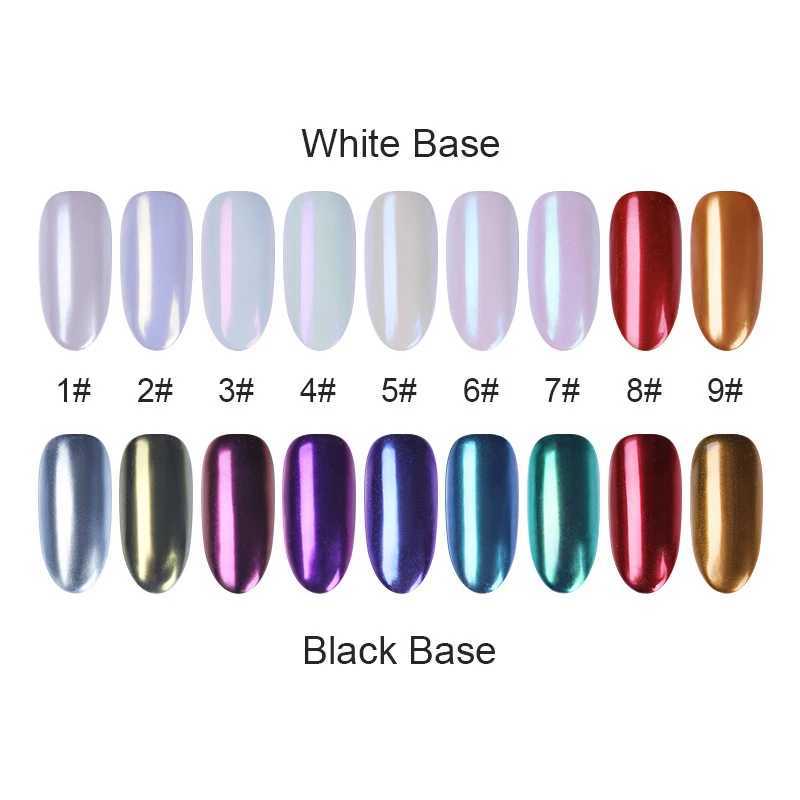 BORN PRETTY Mirror Glitter Nail Chrome Pigment Dust Power Pearl White Rubbing Powder Nail Glitter Nail Art Decorations ToolXJ240815