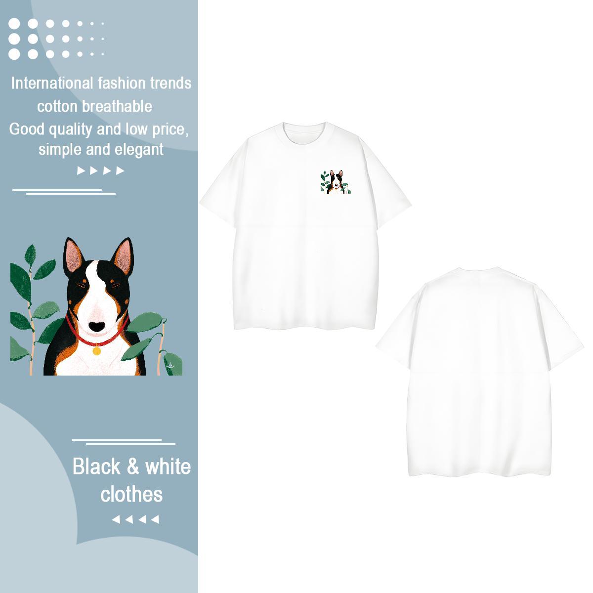 Custom Men Tops Tees dog Casual Beach 230g 100% Cotton Clothings Short Sleeve O-Neck Cool Design T-Shirts for Men DIY Logo Oversized