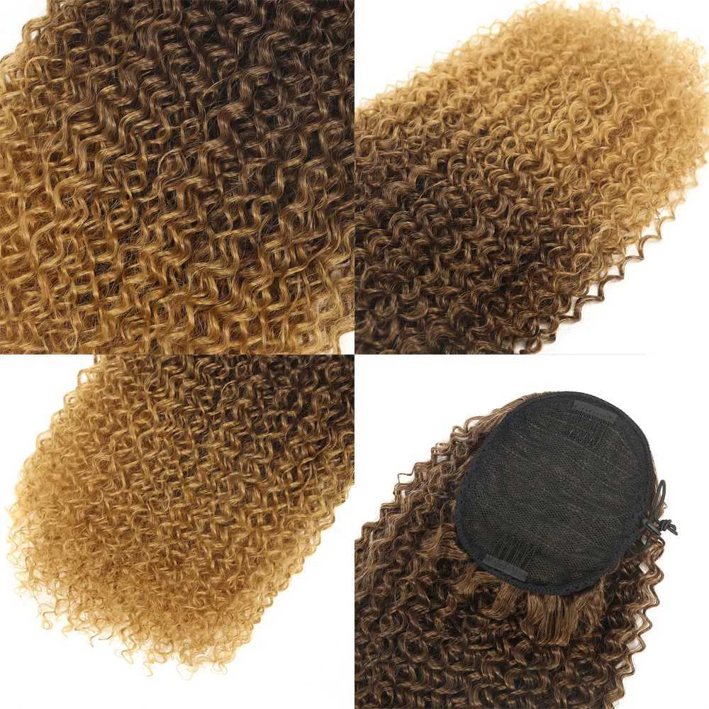 Synthetic ponytail extension wig is suitable for women with long curly and brushed ponytails. Synthetic ponytails naturally soften hair for daily use 