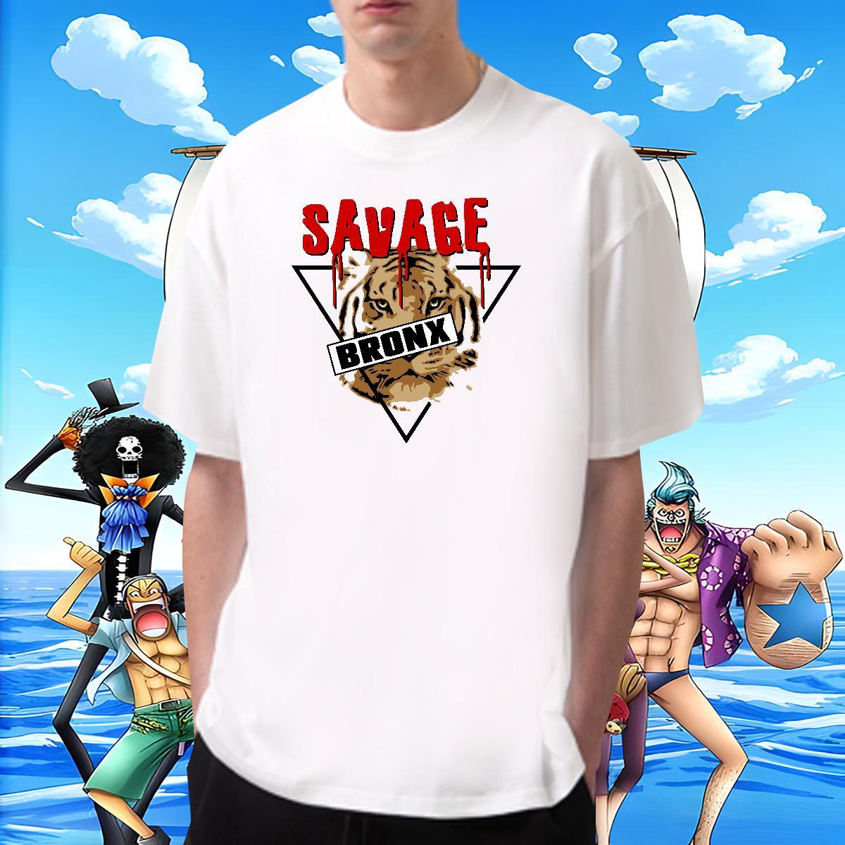 High Quality Couples T Shirts Anime Printing Street 230g Pure Cotton Customized Breathable Crew Neck tiger T Shirts Men DIY Customized Wear