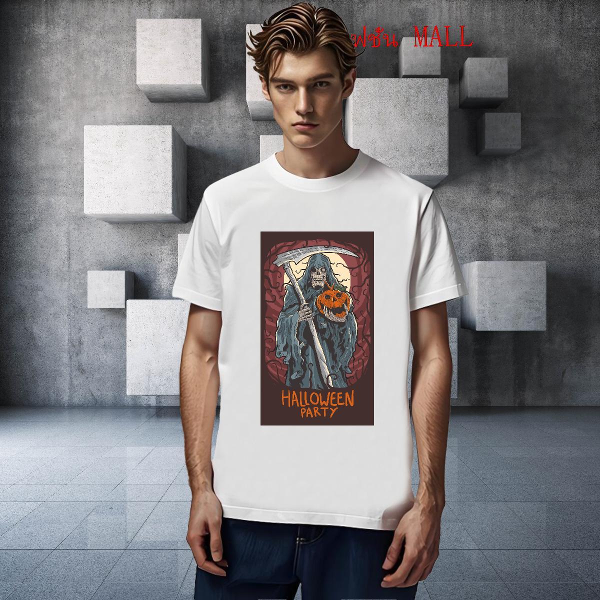 2024 DIY Men Tees halloween Home Outdoor 230g 100% Cotton Wear Pure Cotton Popular T-Shirts for Men Black Oversized