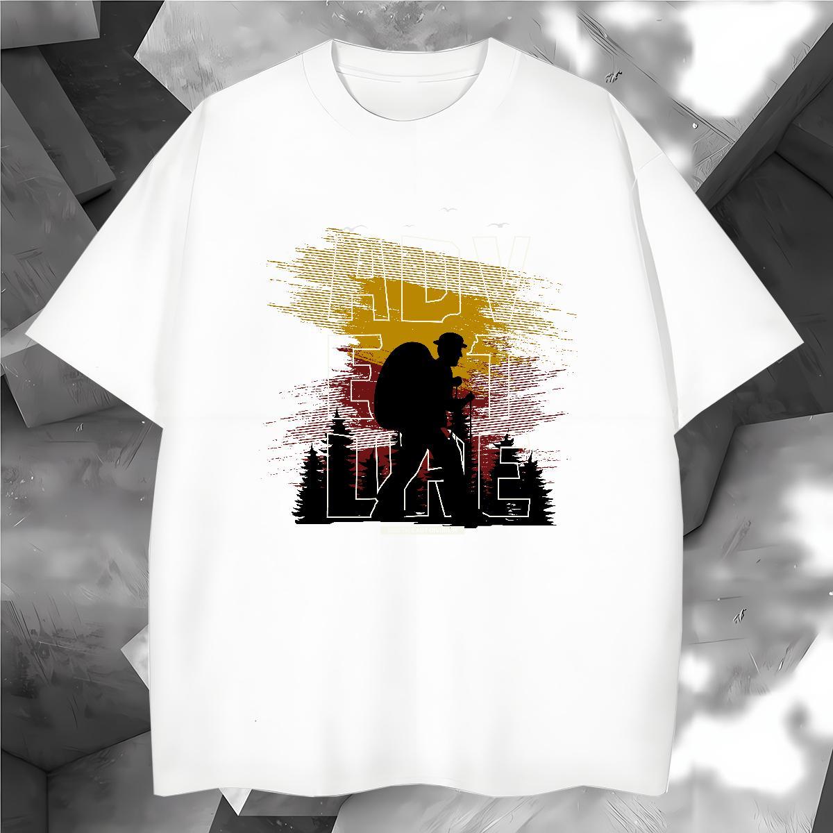 Man T Shirts 100% Cotton 230g man Anime Printing Street Breathable Short Sleeve Skull Tshirt for Man Woman Designer Cool Clothes