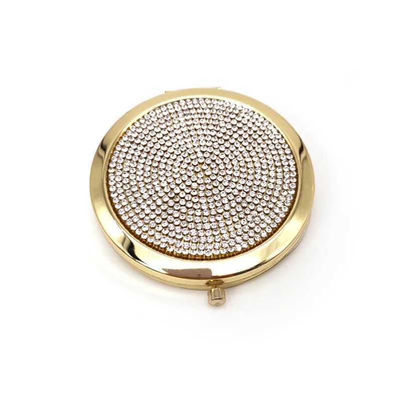 Compact Mirror Travel Exquisite Makeup Tools Rose Gold Round Portable Folding Makeup Mirror Put in Pocket Double-sided Mirror Y240819