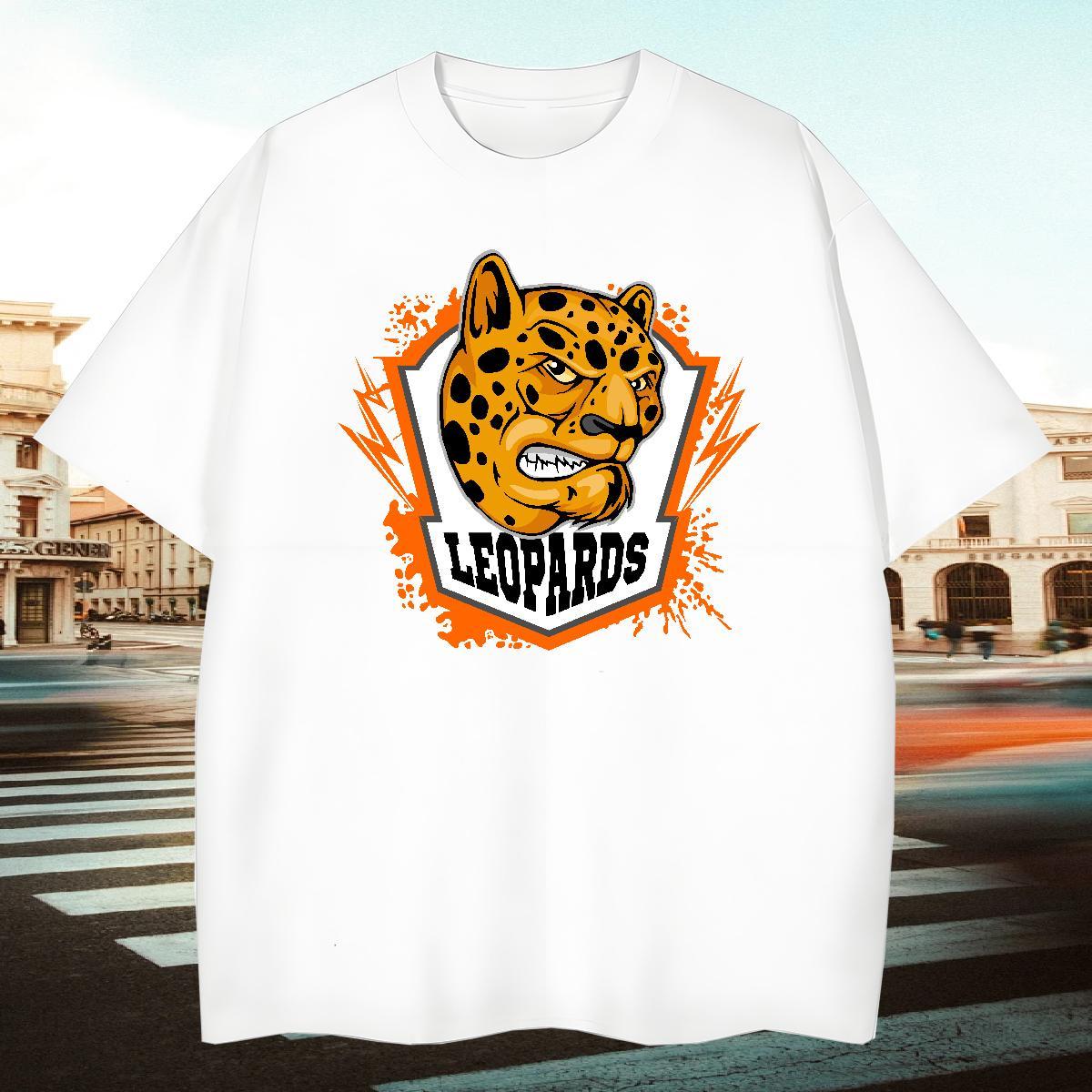 Brand Man T Shirts leopard Breathable Street Wear Skull 230g Cotton Tshirts Classic Polos