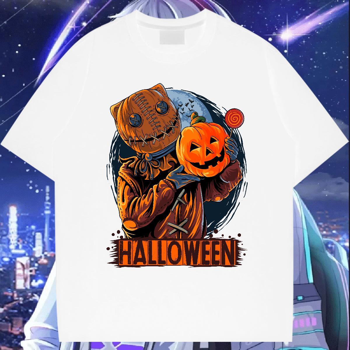Fashion Design halloween Men Tshirts 230g Pure Cotton Men T Shirts Plus Size Custom Street Wear O Neck Short Sleeves Brand Tees