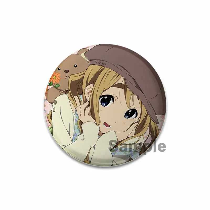 Anime K-ON cosplay badge Yui Akiyama Mio Brooches bag brooch for backpack clothing jewelry HD printing handmade pin W240815