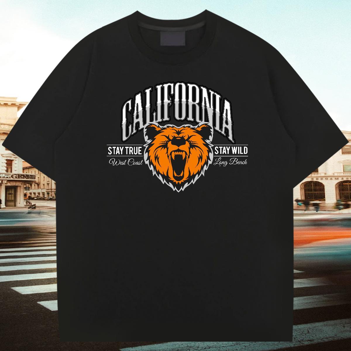 High Quality Men T Shirts animal Short Sleeve O-Neck Summer Casual Plus Size Cartoon 230g Cotton Men Tees DIY Customized Tops