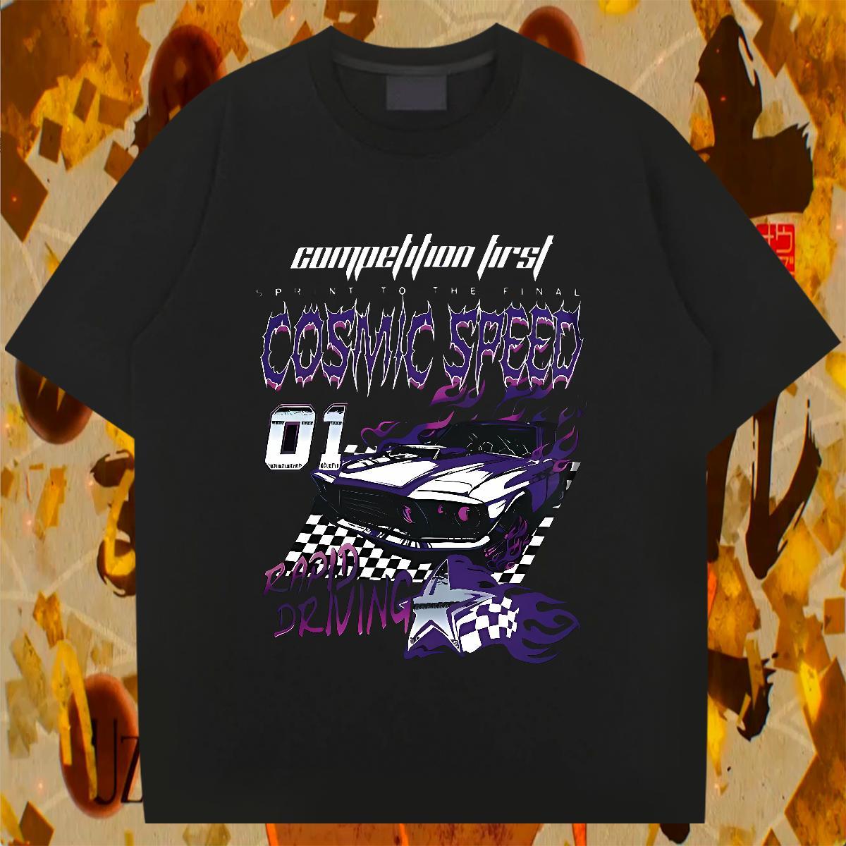 Cool Tshirt for Man Woman Street 230g 100% Cotton Custom Big Size Pure Cotton car T-Shirts for Men Fashion Casual Tshirts