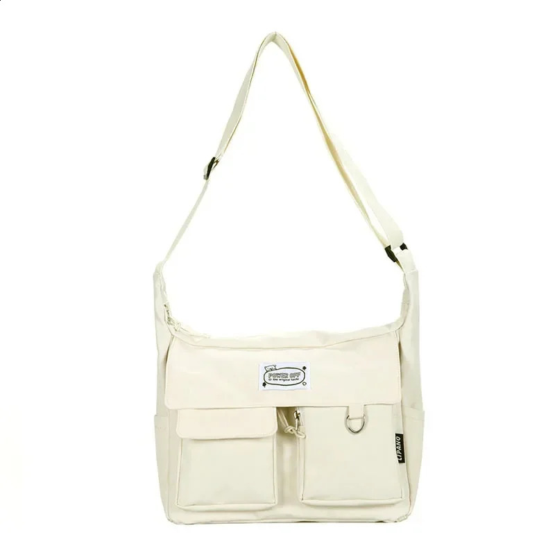 Korean Ulzzang Messenger Bag Women Nylon Bags Multipockets Crossbody Bags For Women School Book Shoulder Bag Sac 240819
