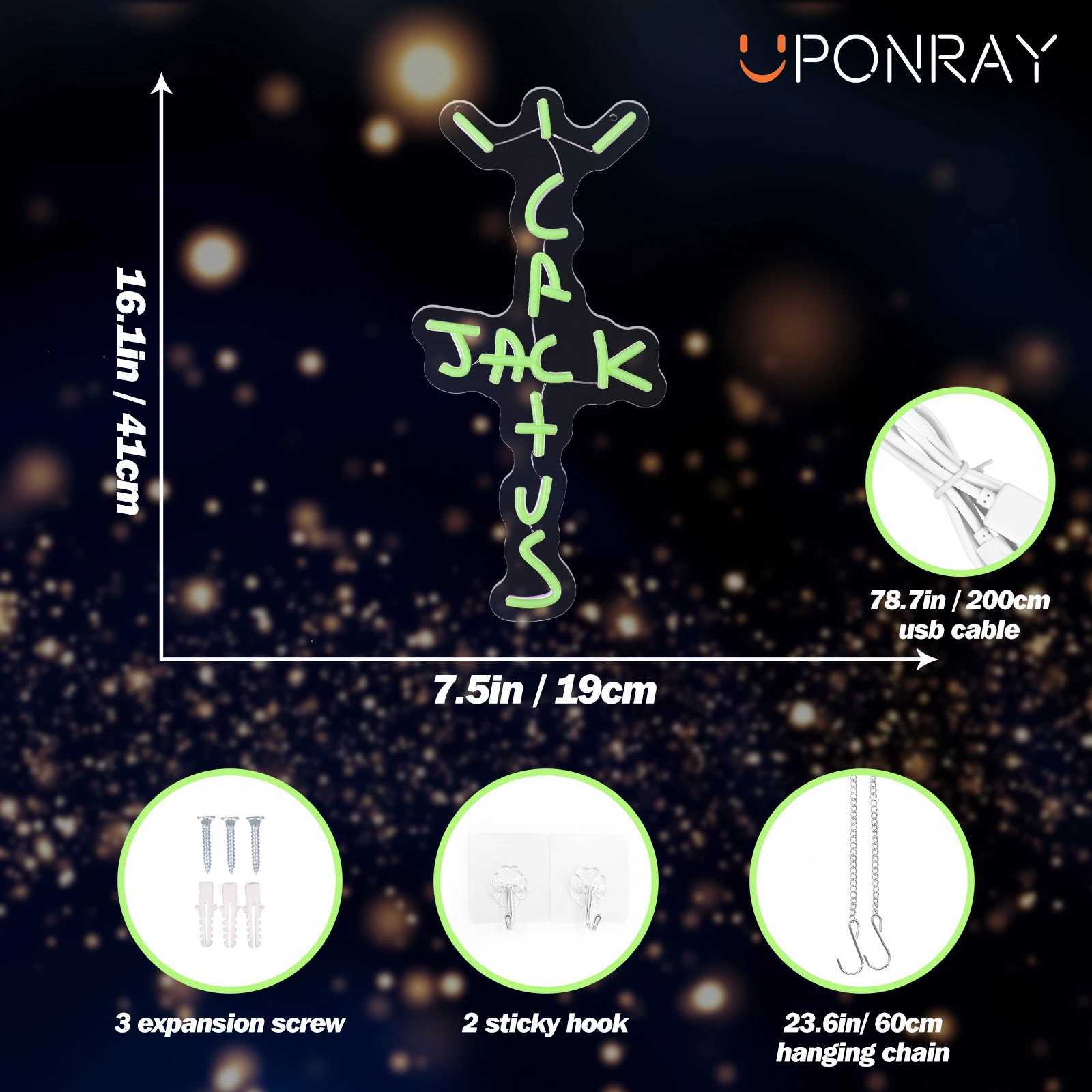 UponRay Cactus Jack LED Neon Sign For Bedroom Wall Decor 3Colors For Office Man Cave Beer Bar Pub Christmas Birthday Party Y240817