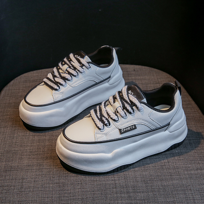 Ddmysports Little White Summer New Korean Edition Versatile Student Thick Sole Board Leisure Sports Shoes Female OUTDOOR