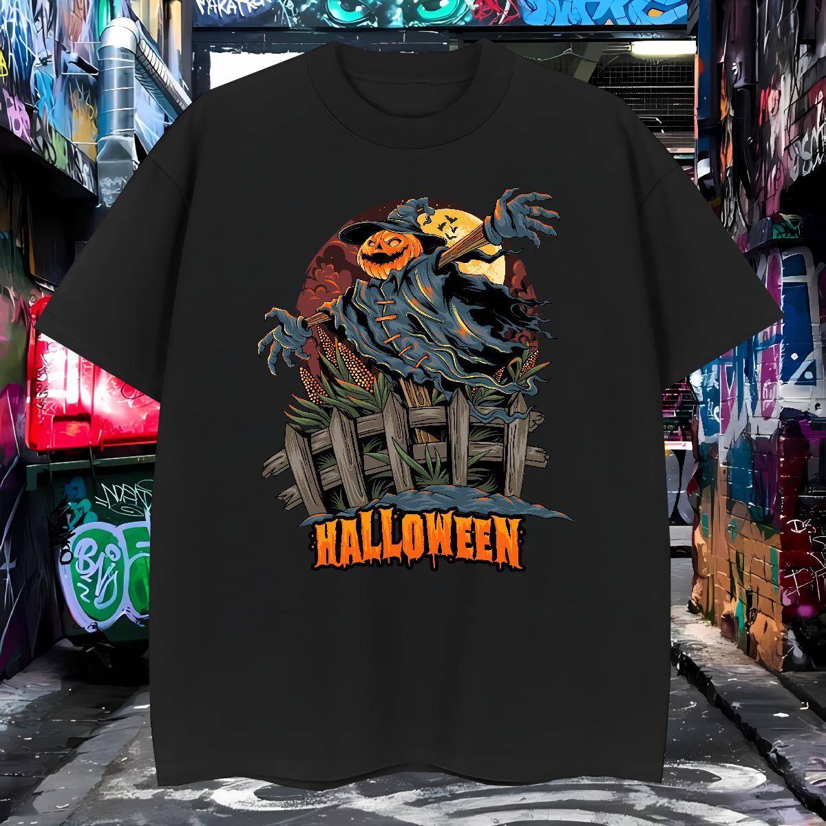 Brand T-Shirts scarecrow Short Sleeve O-Neck Sports Casual Anime 230g Cotton Men Clothes T-Shirt Casual New Wear
