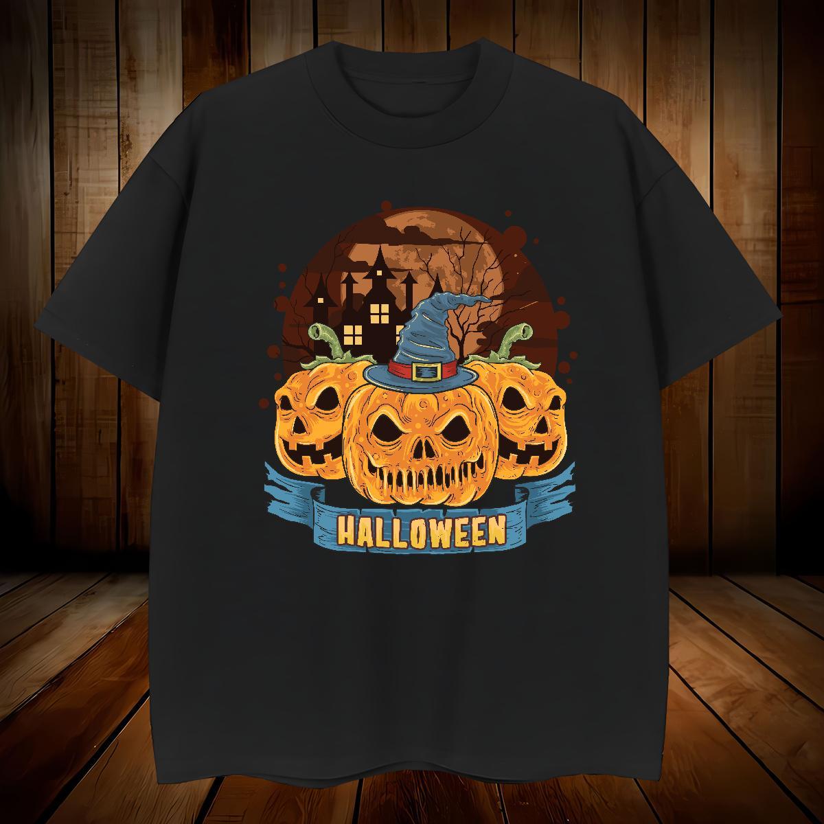 TOP Quality T-Shirts pumpkin Breathable Short Sleeve Sports Casual Black White 230g 100% Cotton Men Clothes T-Shirt Designer Tops
