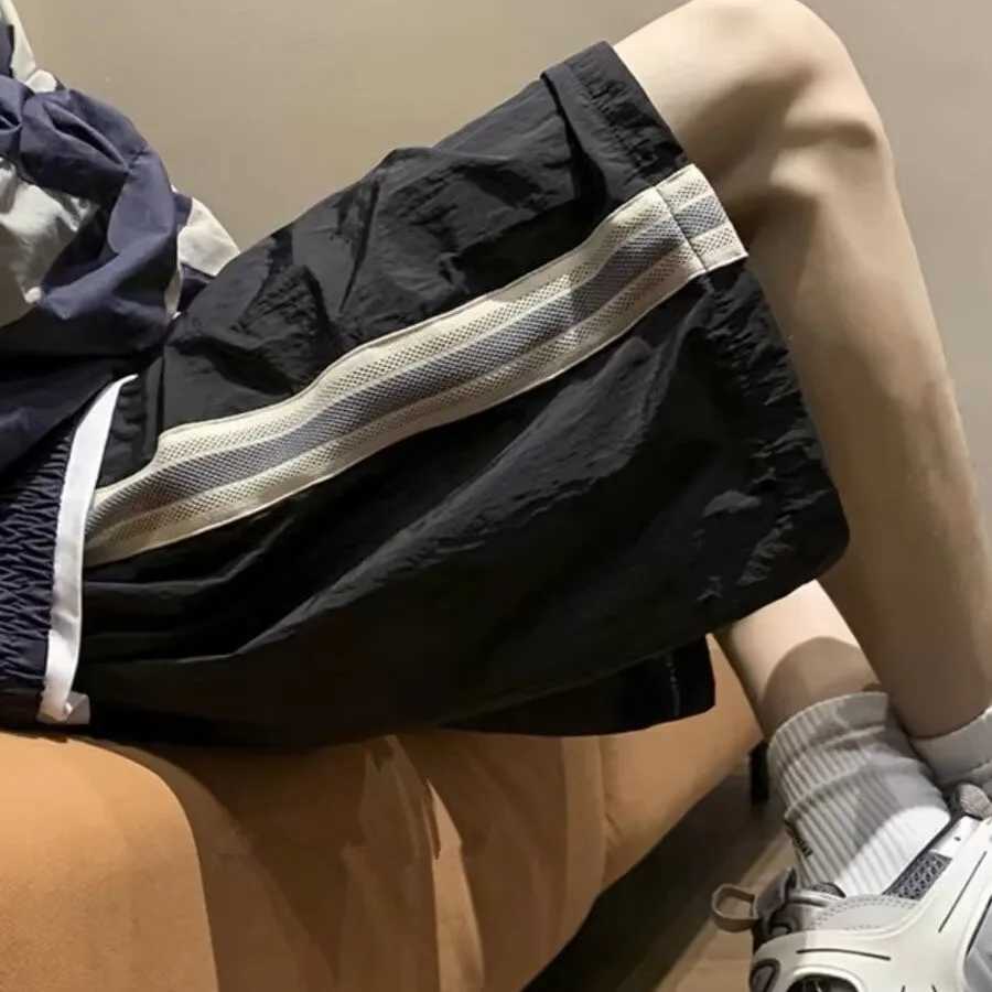 HOUZHOU Wide Shorts Pants Men Quick Drying Hawaiian Beach Oversized Casual Joggers Korean Streetwear Baggy Sports Trousers MaleXJ240817