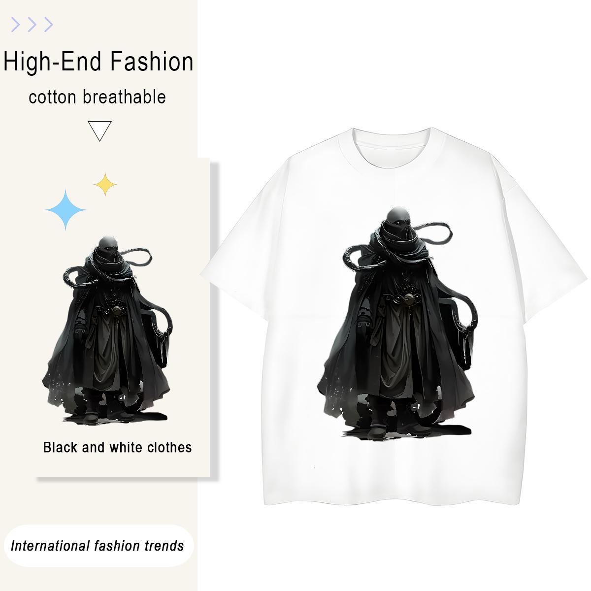 Customized Men Tops Tees halloween Street Wear 230g Pure Cotton Polos Breathable Free Shipping T-Shirts Custom Cartoon