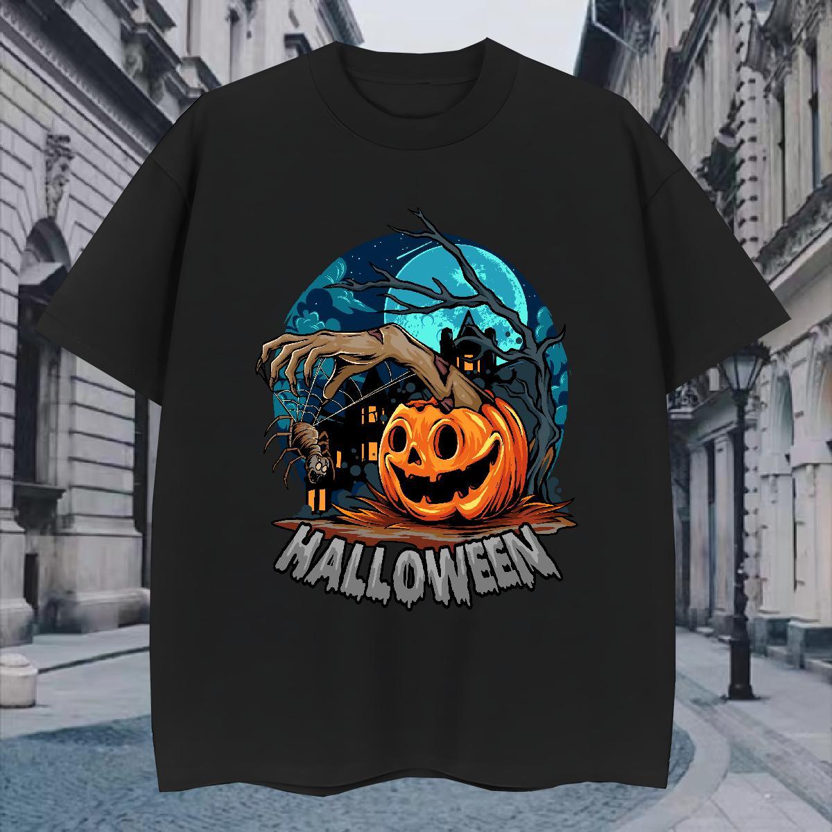 Popular Man T Shirts halloween Breathable Crew Neck Hip Hop Customized 100% Cotton 230g Mens Tshirts New Designer Tops Shirt
