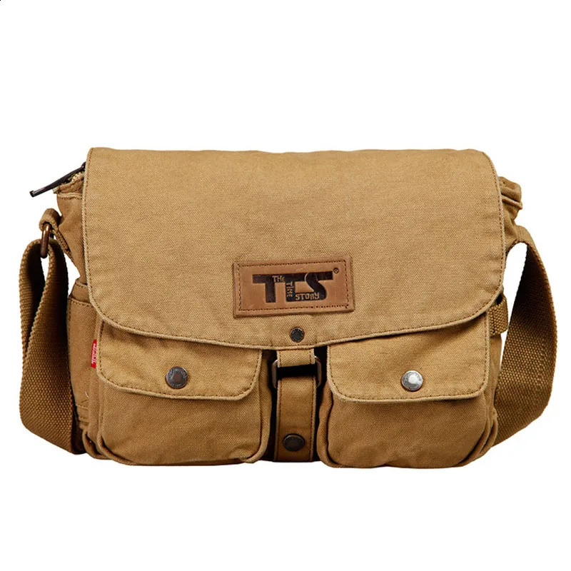 Casual Canvas Men Messenger Bags The Time Story Big Satchel Shoulder Bags Male 15.6 inch Laptop Briefcase Travel School Slingbag 240819