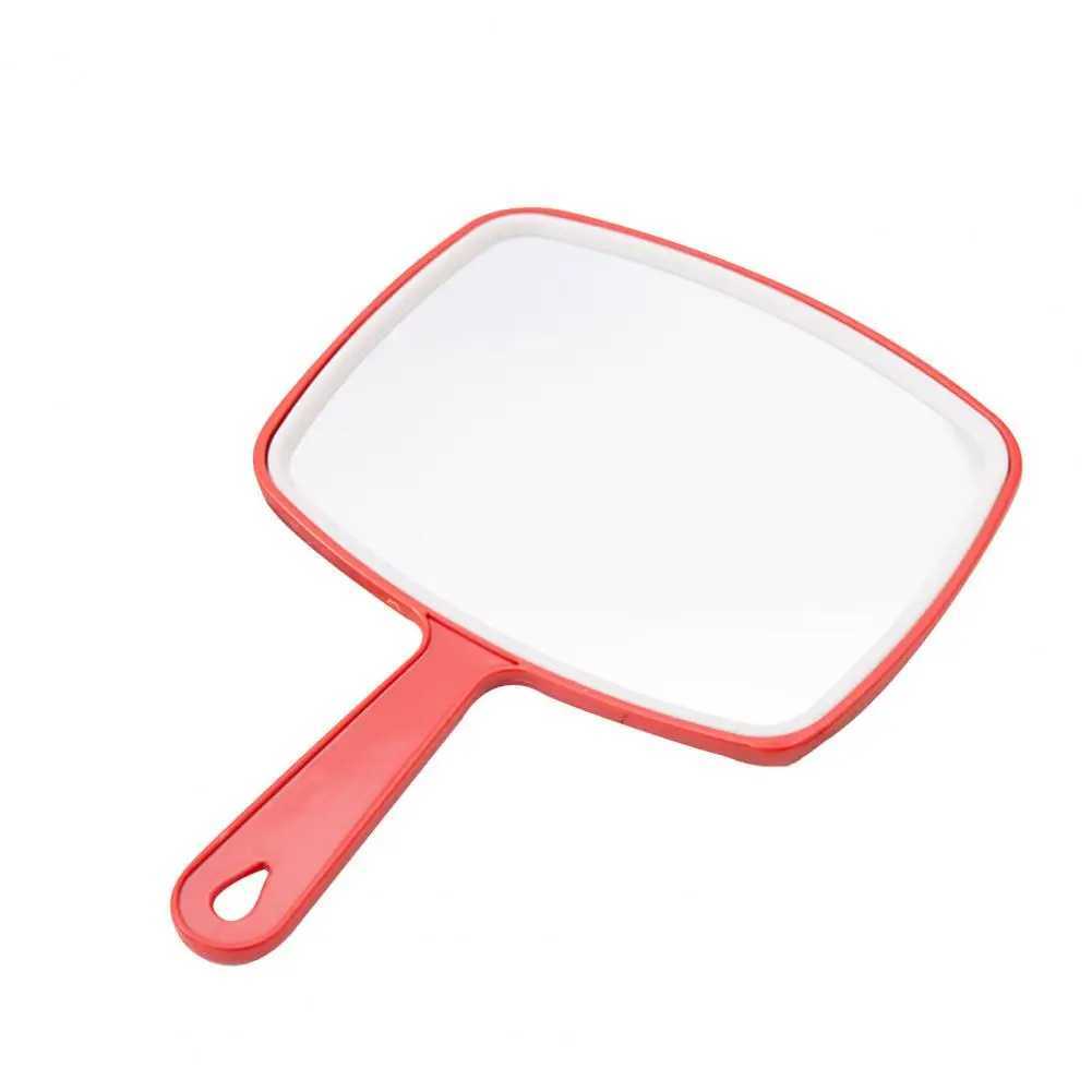 Portable Cosmetic Mirror Travel Hairdressing Mirror PVC Hand Mirror Clear Grisp Comfortable Large Square Makeup Mirror Y240819