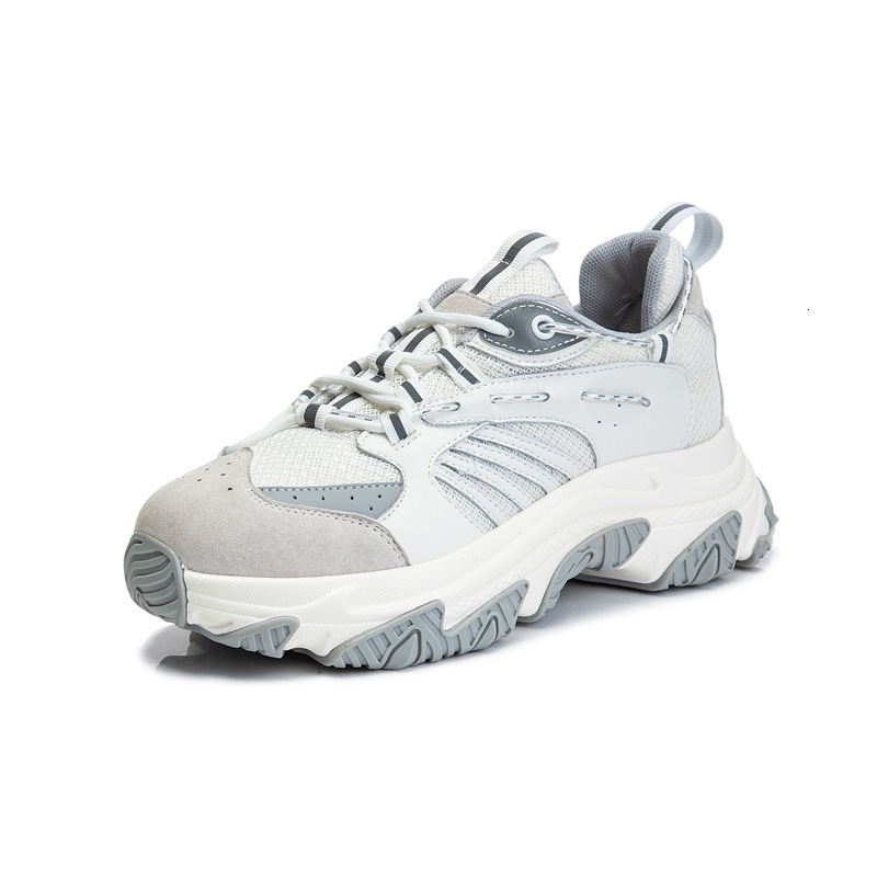 Ddmysports Absorbing Film Dad Spring New Thick Sole Elevated Casual Genuine Leather Running Breathable Sports Shoes Women S OUTDOOR